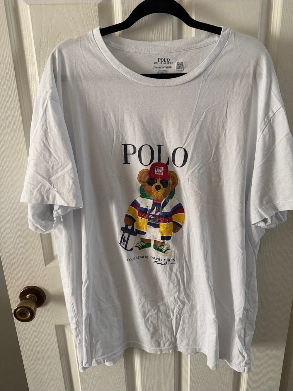 Ralph Lauren White Polo Bear Graphic T-Shirt